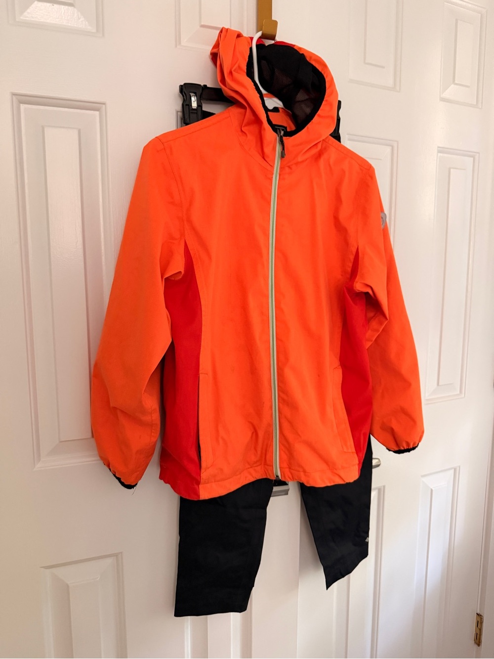 Killtec Kids Waterproof Orange Hooded Jacket and Columbia Waterproof Pants